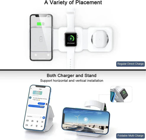 3-in-1 Wireless Charging Pad Emira Mart