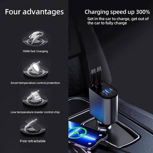 4 in 1 Retractable Charger Emira Mart