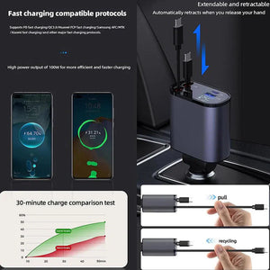 4 in 1 Retractable Charger Emira Mart