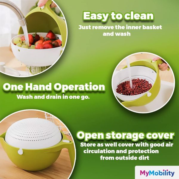 2 In 1 Vegetable Strainer Home & Kitchen Emira Mart