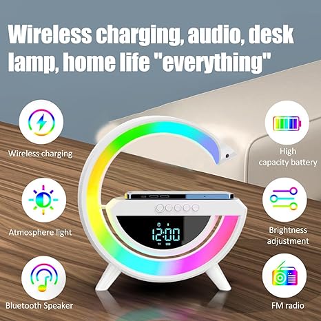 Digital Led Wireless Charger Speaker Emira Mart